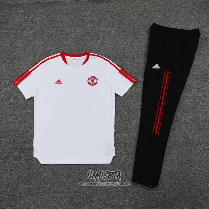 Chandal del Manchester United 2023-2024 Manga Corta Blanco